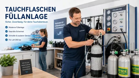 Tauchflaschen füllen – sicher, schnell bei uns