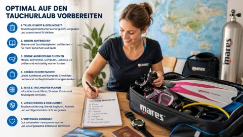 So bereitest du dich optimal auf deinen Tauchurlaub vor